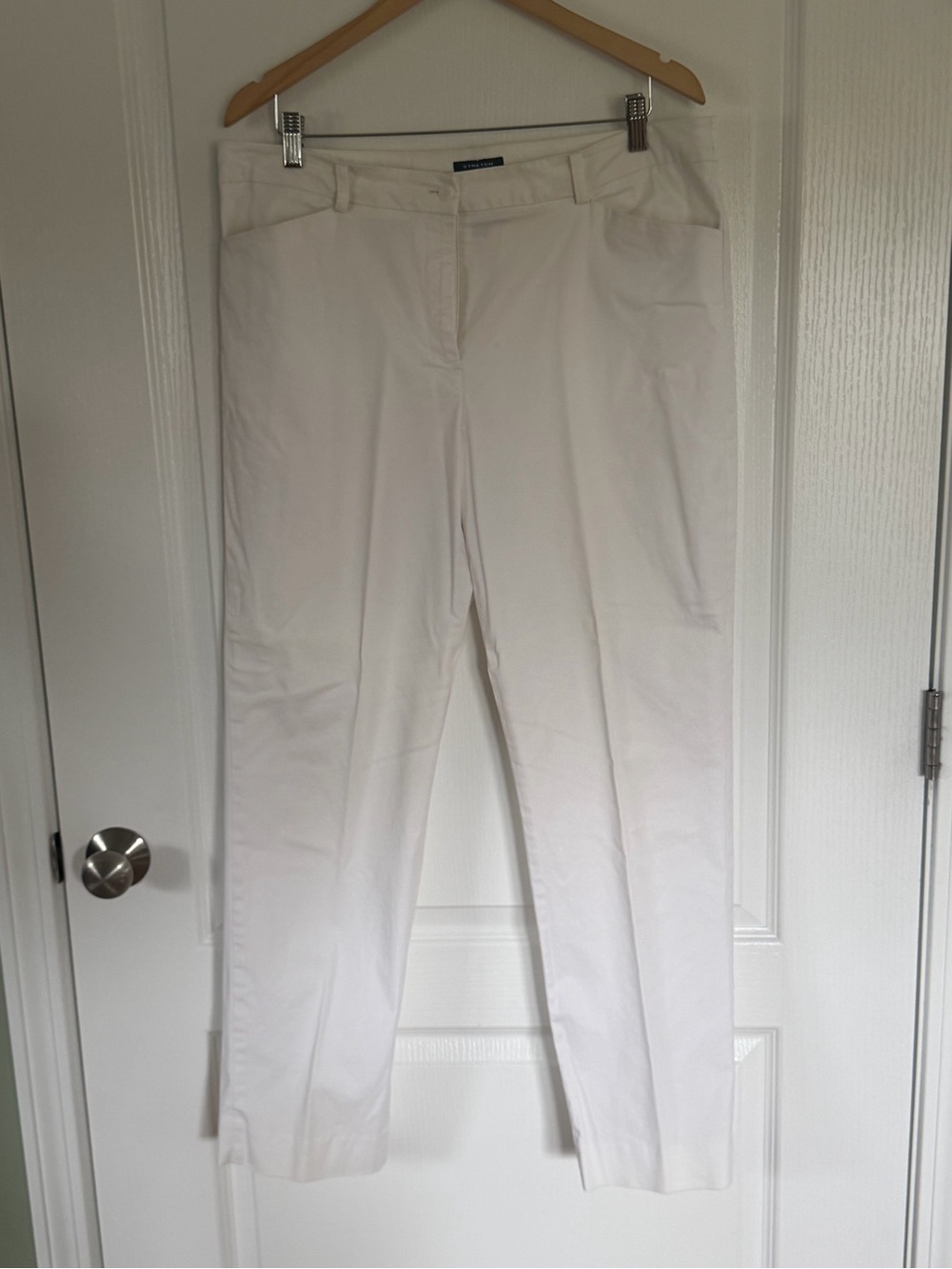 White Straight Pants, sz 16